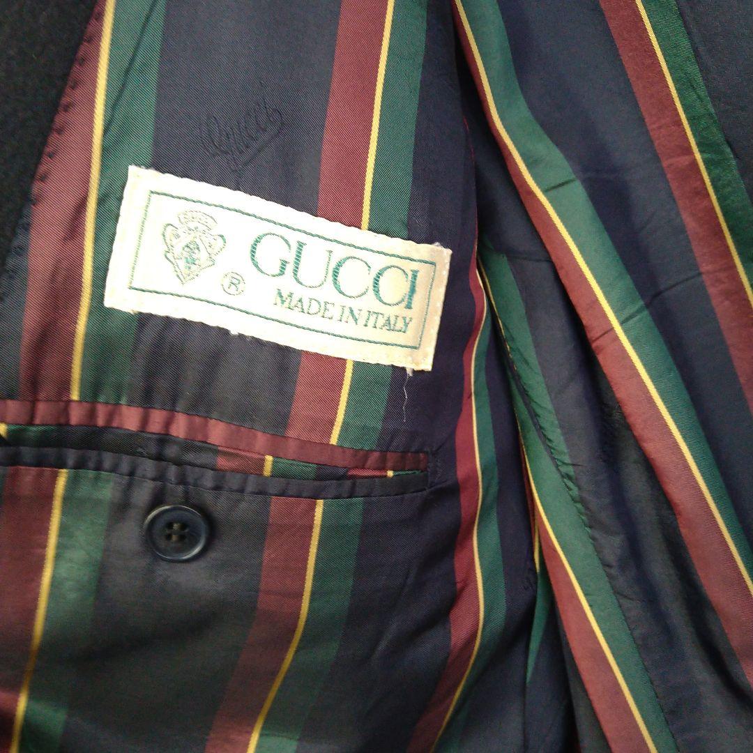 希少 グッチ オールドグッチ ダブル テーラードジャケット 金ボタン ジャケット