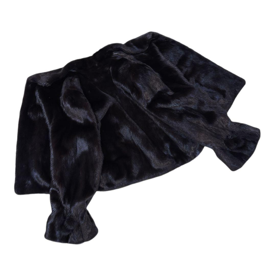 上質 サガミンクロイヤル クロップドショートコート レディース リアルファー