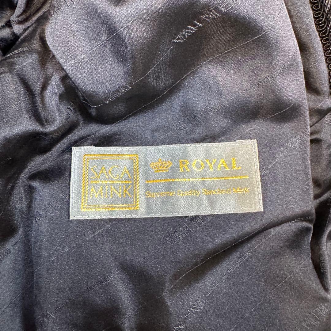 上質 サガミンクロイヤル クロップドショートコート レディース リアルファー