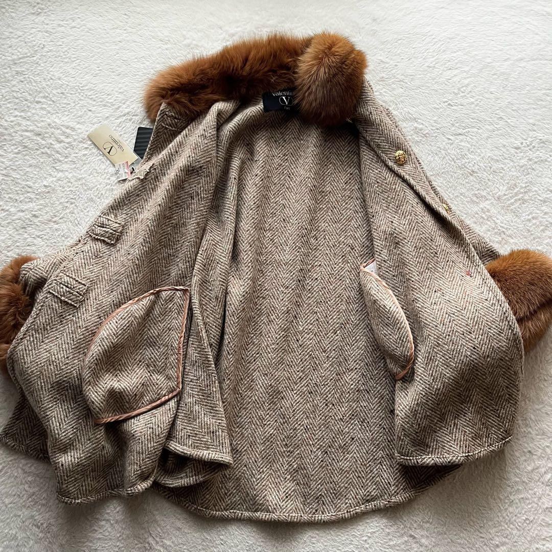 新品未使用✨VALENTINO ヴァレンティノ ポンチョ ケープコート ファー