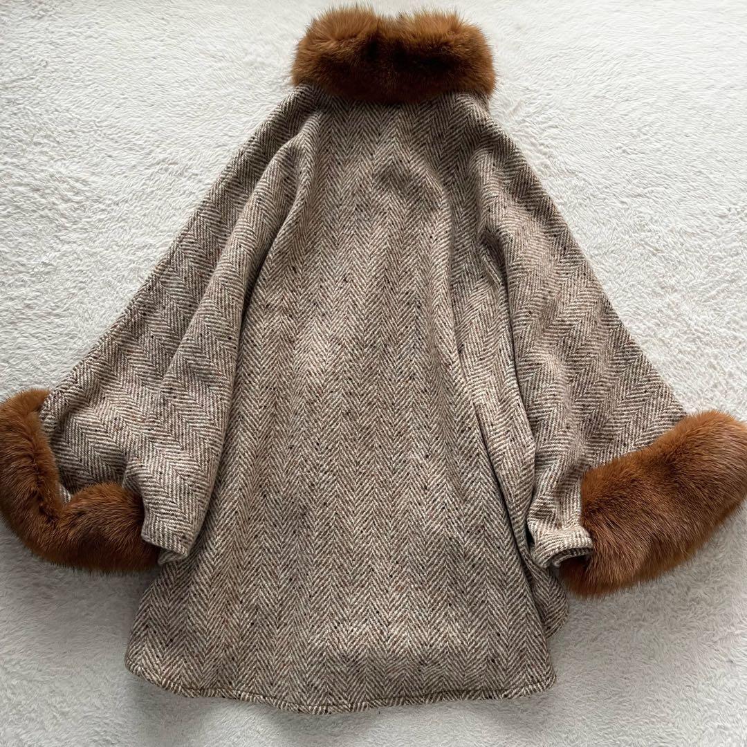 新品未使用✨VALENTINO ヴァレンティノ ポンチョ ケープコート ファー