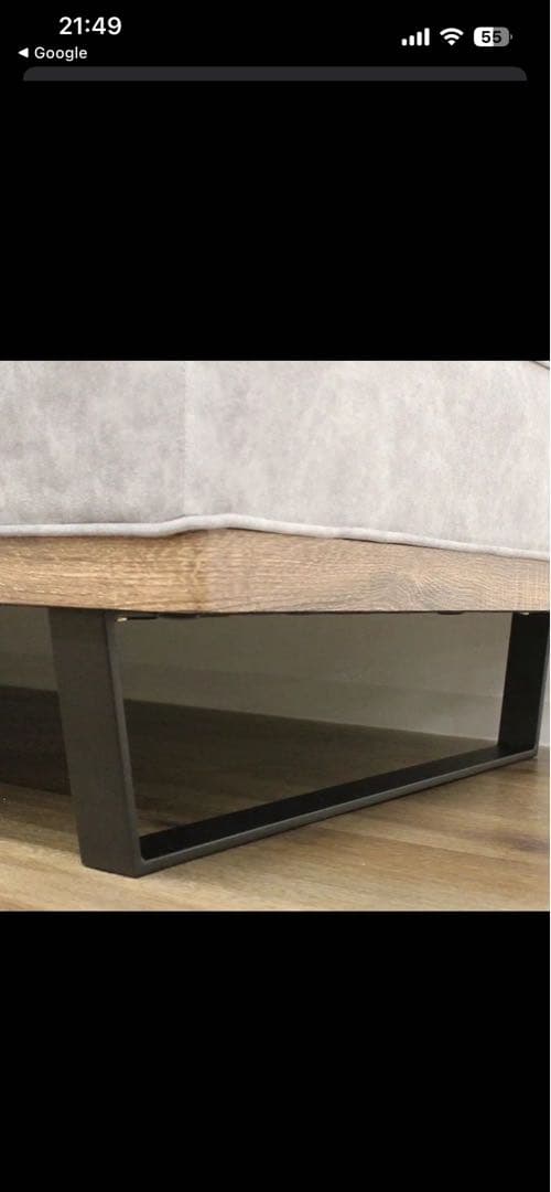 カウチタイプ ソファ グレー L字型　3人掛け