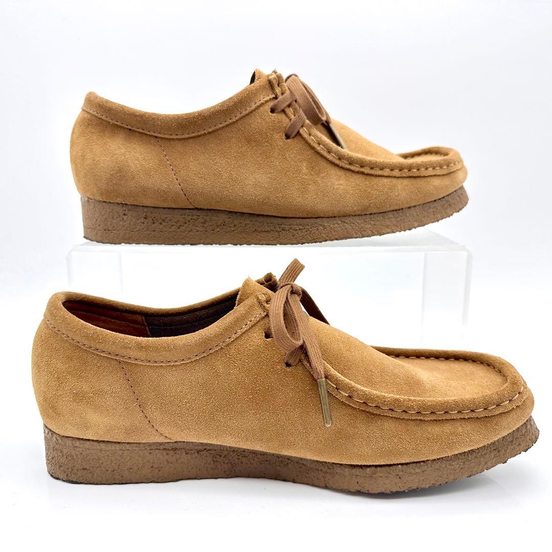 【美品】クラークス ワラビー ブラウン スエード モカシン UK8