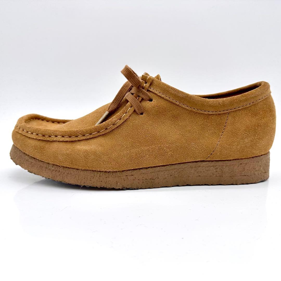 【美品】クラークス ワラビー ブラウン スエード モカシン UK8