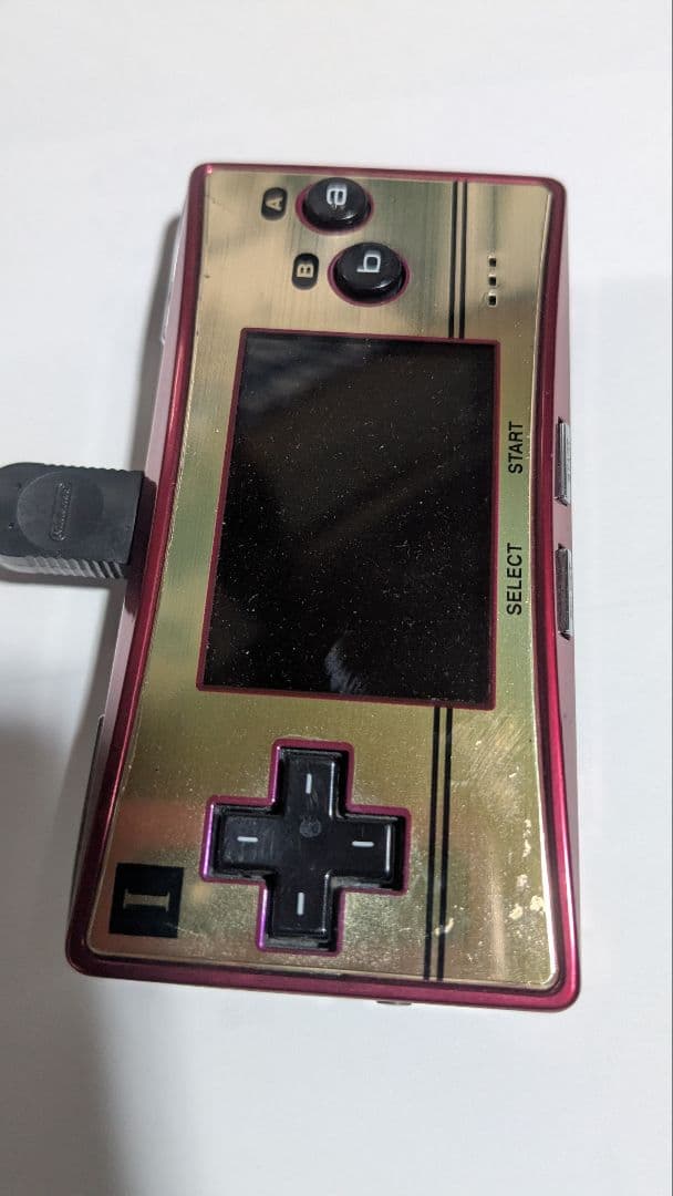 ゲームボーイミクロ　充電ケーブルとマリオのソフト付き　ジャンク