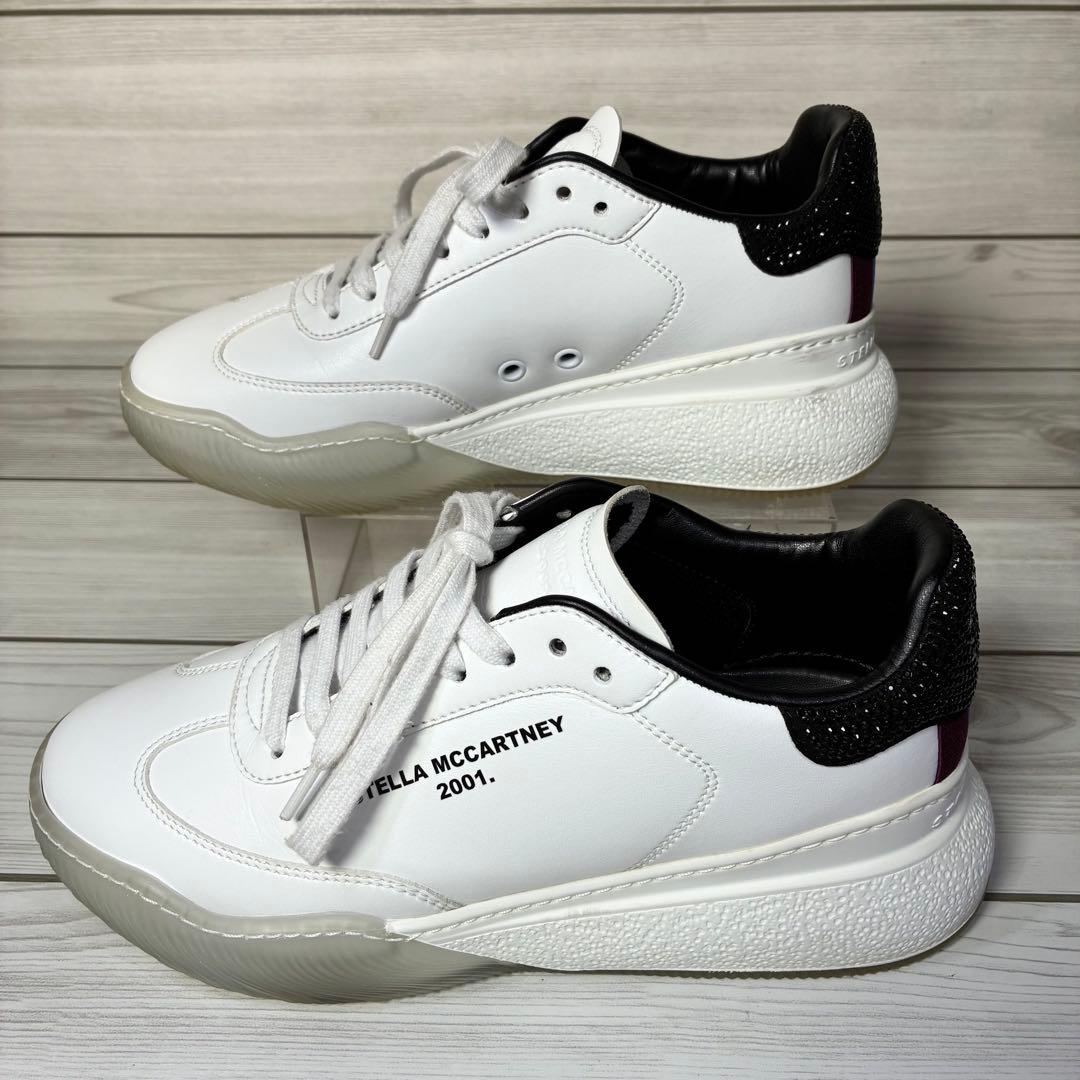 135【美品】ステラマッカートニー 特別ヴィーガンレザースニーカー 38