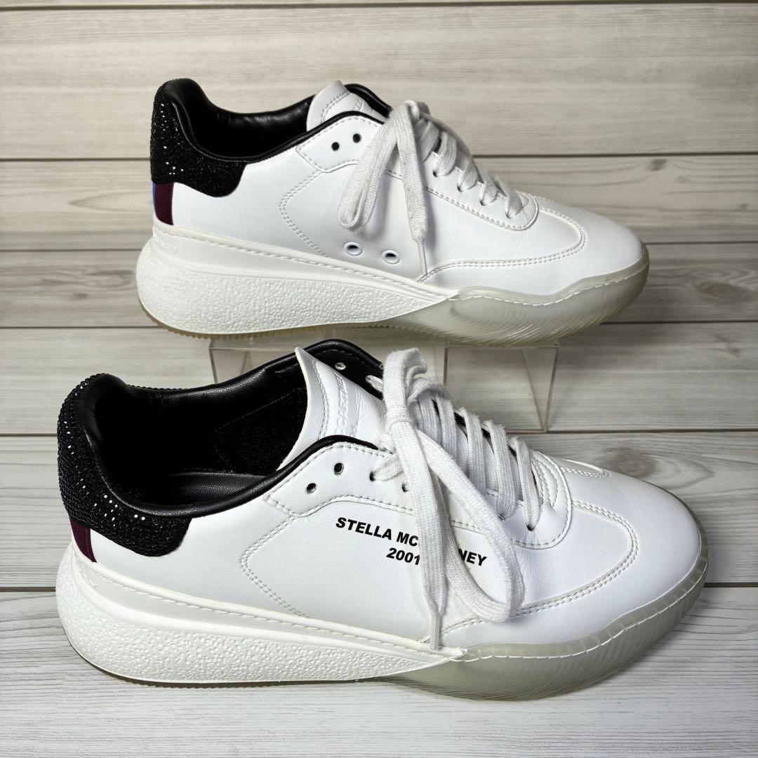 135【美品】ステラマッカートニー 特別ヴィーガンレザースニーカー 38