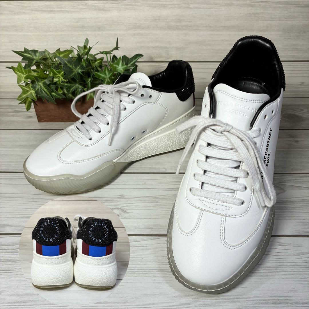 135【美品】ステラマッカートニー 特別ヴィーガンレザースニーカー 38