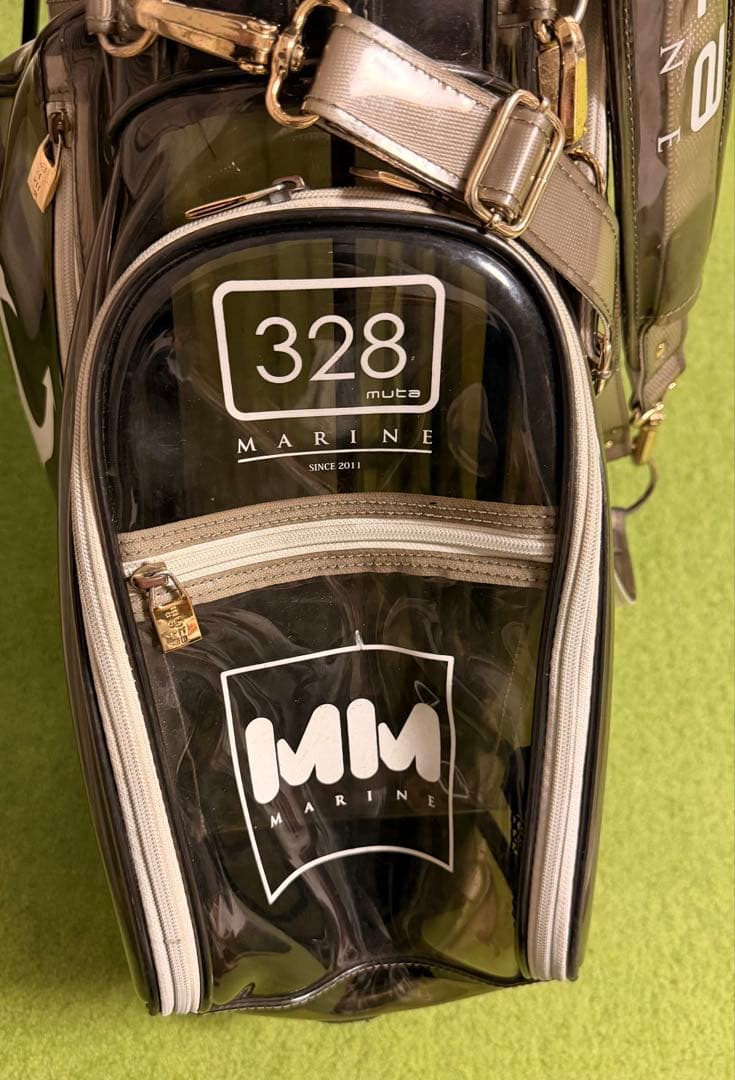 MUTA marin スタンド キャディバッグ ブラウン/クリア スケルトン