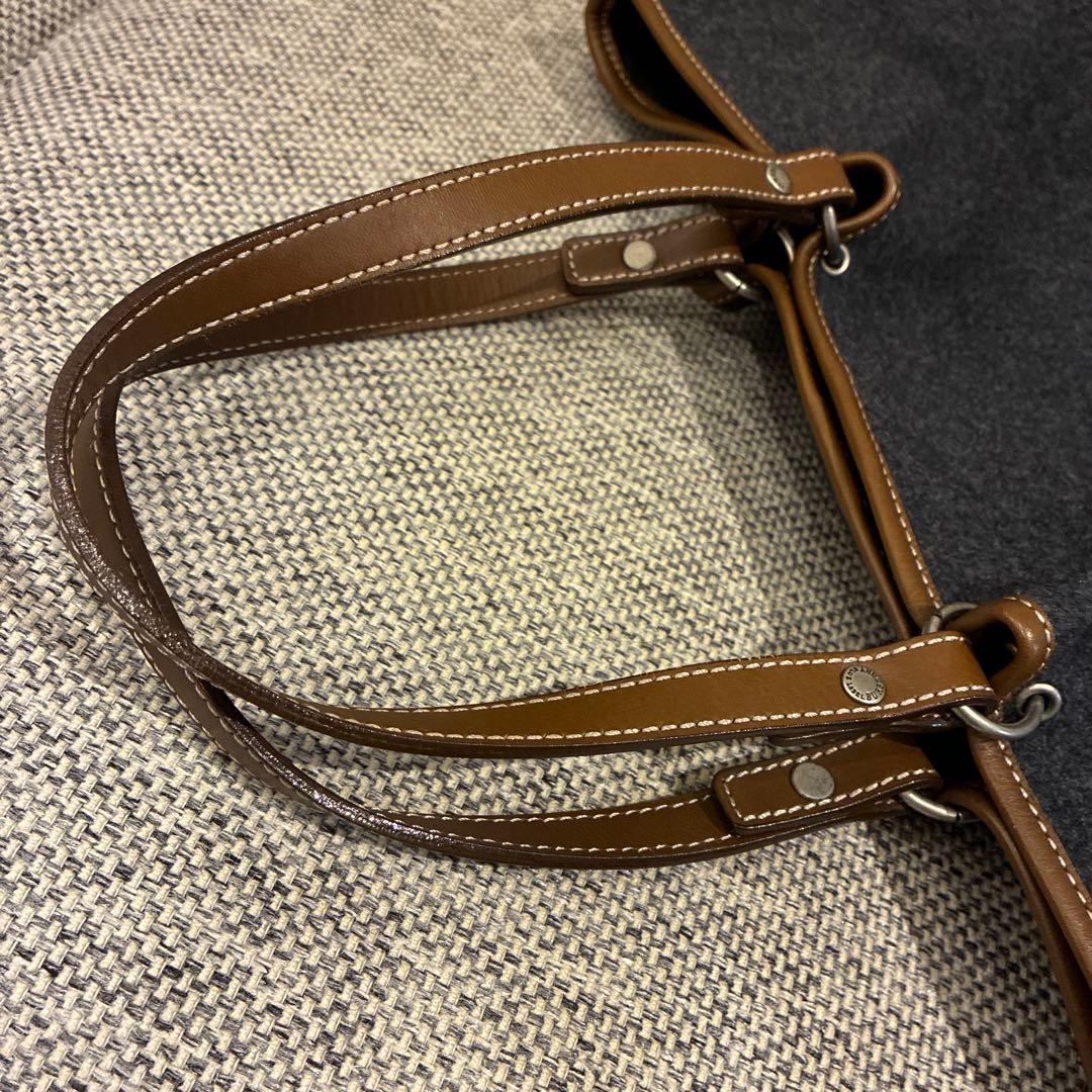 美品！バーバリーブルーレーベル　ウールトート　ノバチェック　チャコールグレー