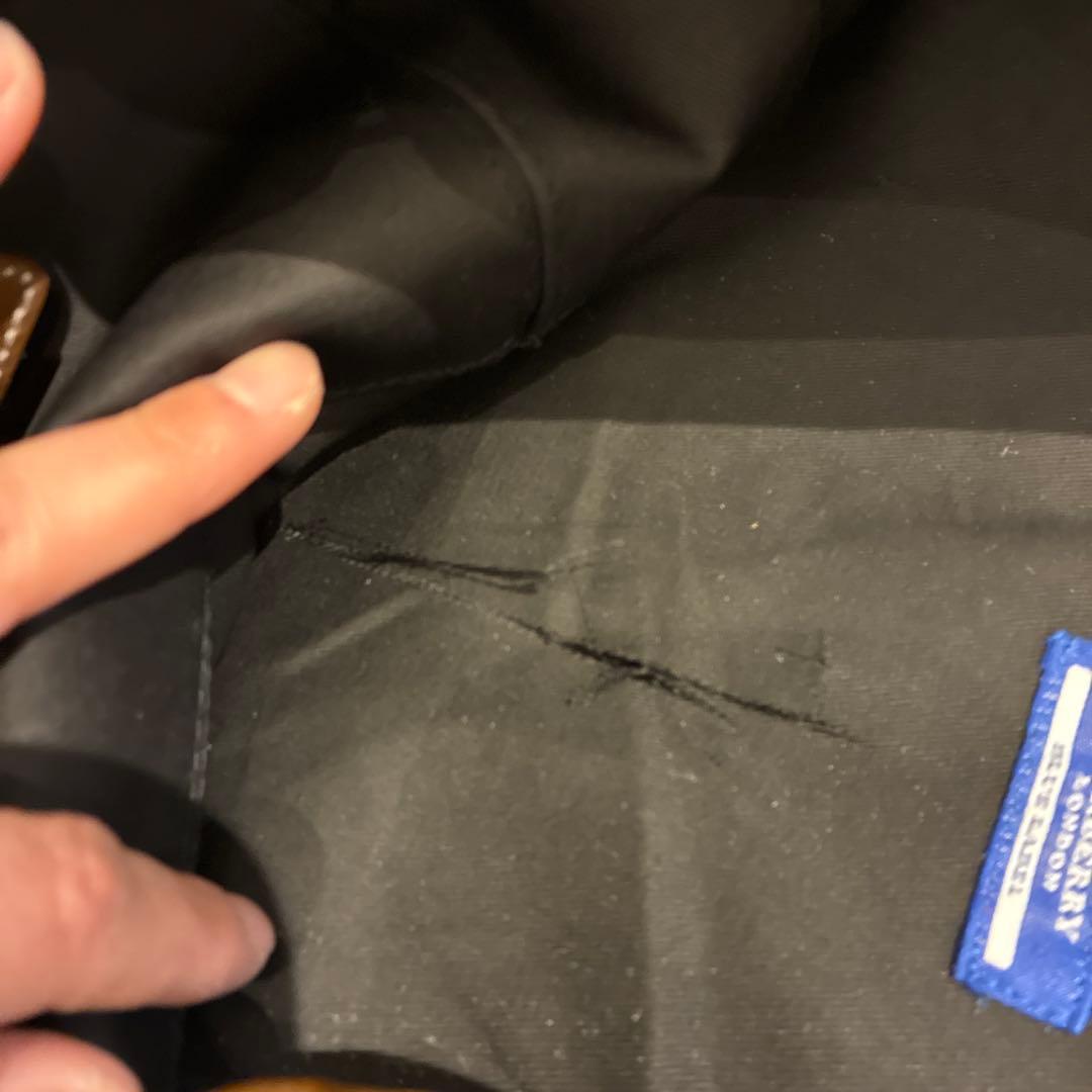 美品！バーバリーブルーレーベル　ウールトート　ノバチェック　チャコールグレー