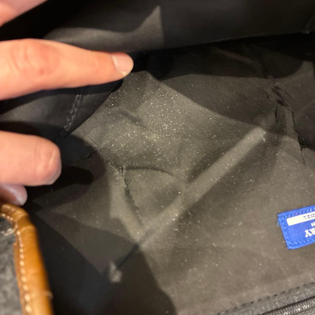 美品！バーバリーブルーレーベル　ウールトート　ノバチェック　チャコールグレー