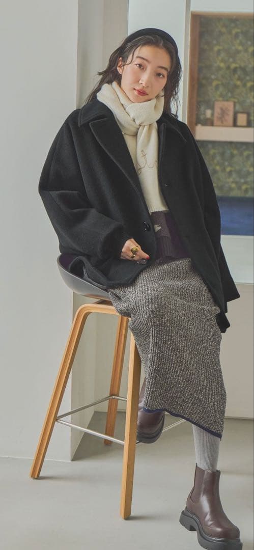 月末限定特価！ラスト！niko and … ライトモッサドルマンジャケットコート