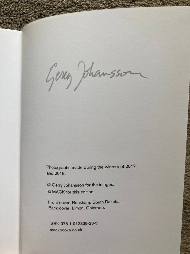 アート・デザイン・音楽 American Winter - signed Gerry Johansson