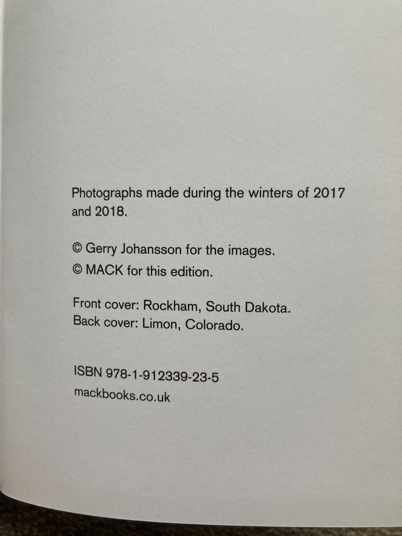 アート・デザイン・音楽 American Winter - signed Gerry Johansson