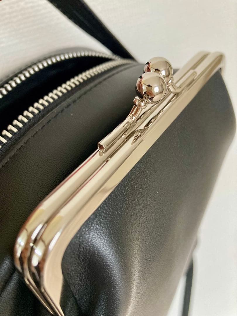 ヨウジヤマモト COW LEATHER L CLASP BOX BAG