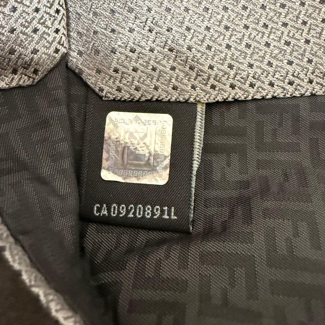 【✨極美品✨】FENDI フェンディ ネクタイ シルバー ズッカ シルク 結婚式