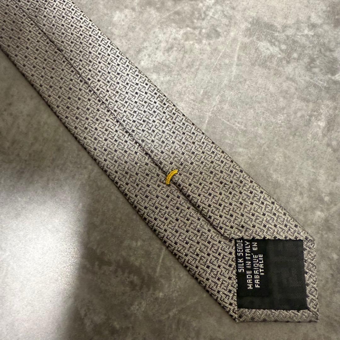 【✨極美品✨】FENDI フェンディ ネクタイ シルバー ズッカ シルク 結婚式