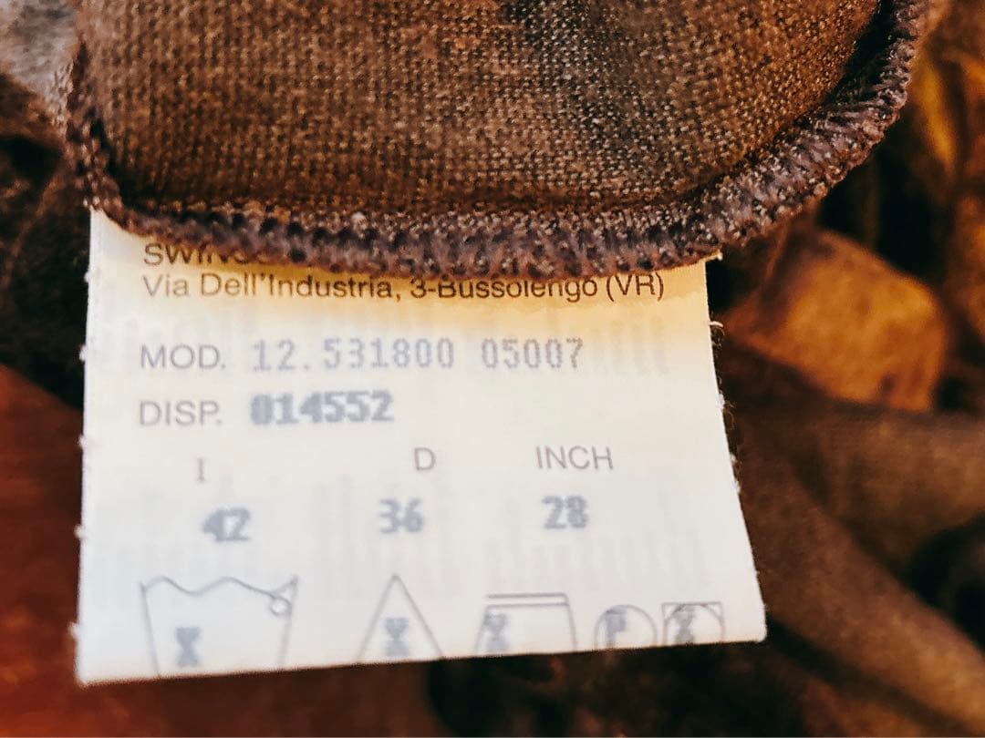 フェンディ FENDI カットソー ロゴ ストレッチ クルーネック ブラウン