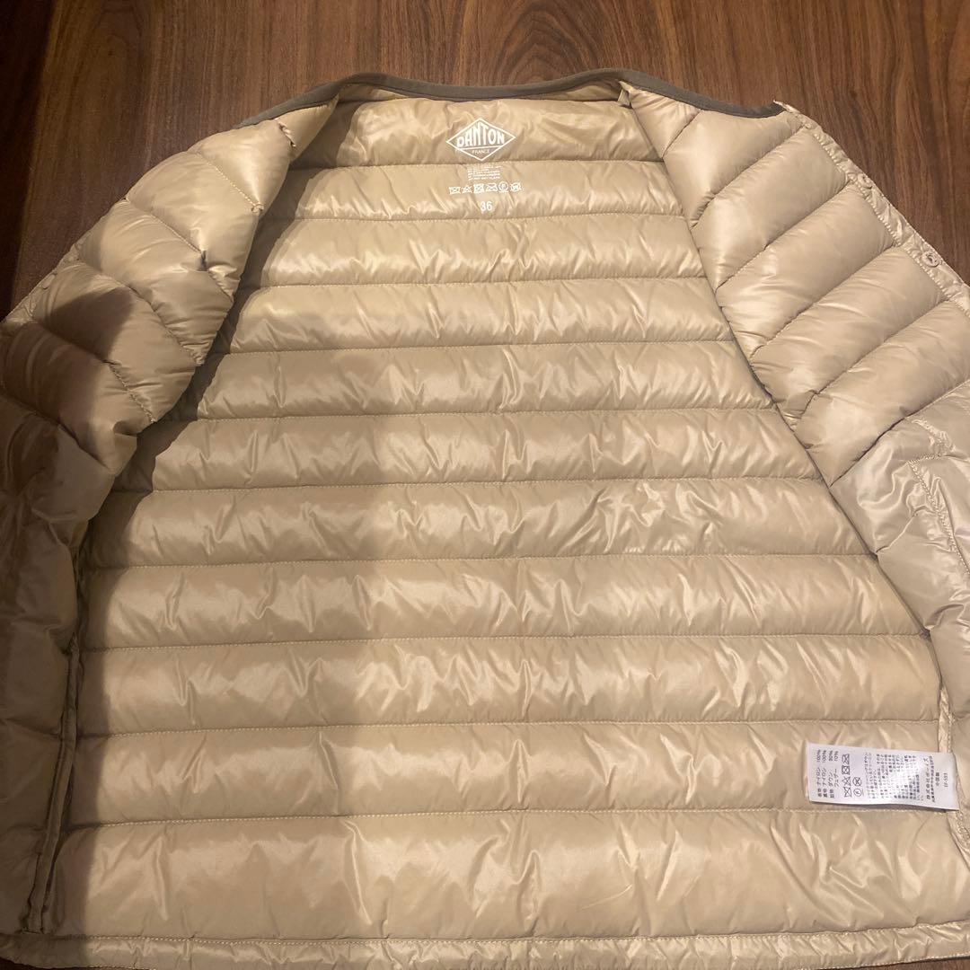 DANTON キルティングベスト サイズ36 オリーブ
