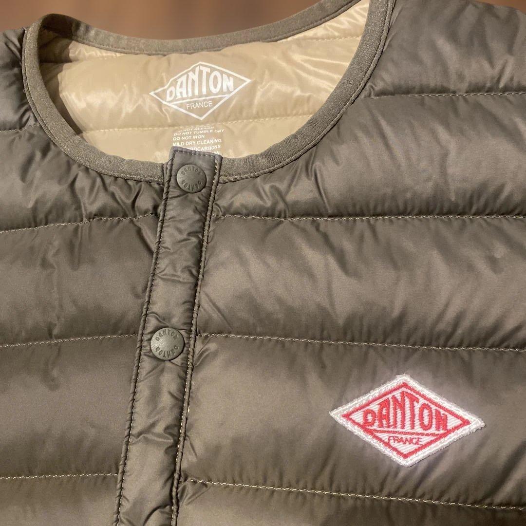 DANTON キルティングベスト サイズ36 オリーブ