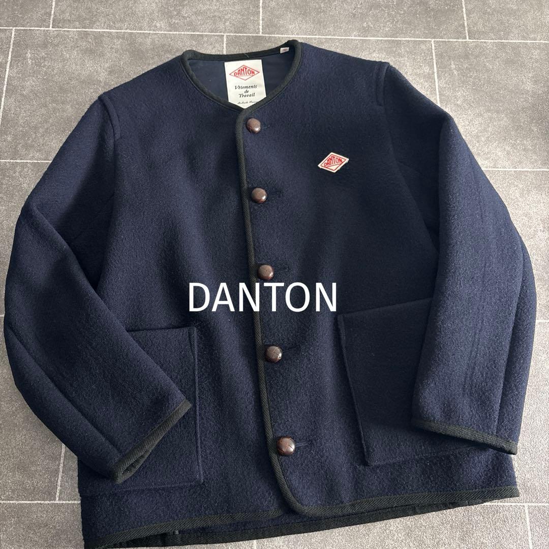 人気⭐︎ダントン　ウールモッサ　ノーカラー　ジャケット