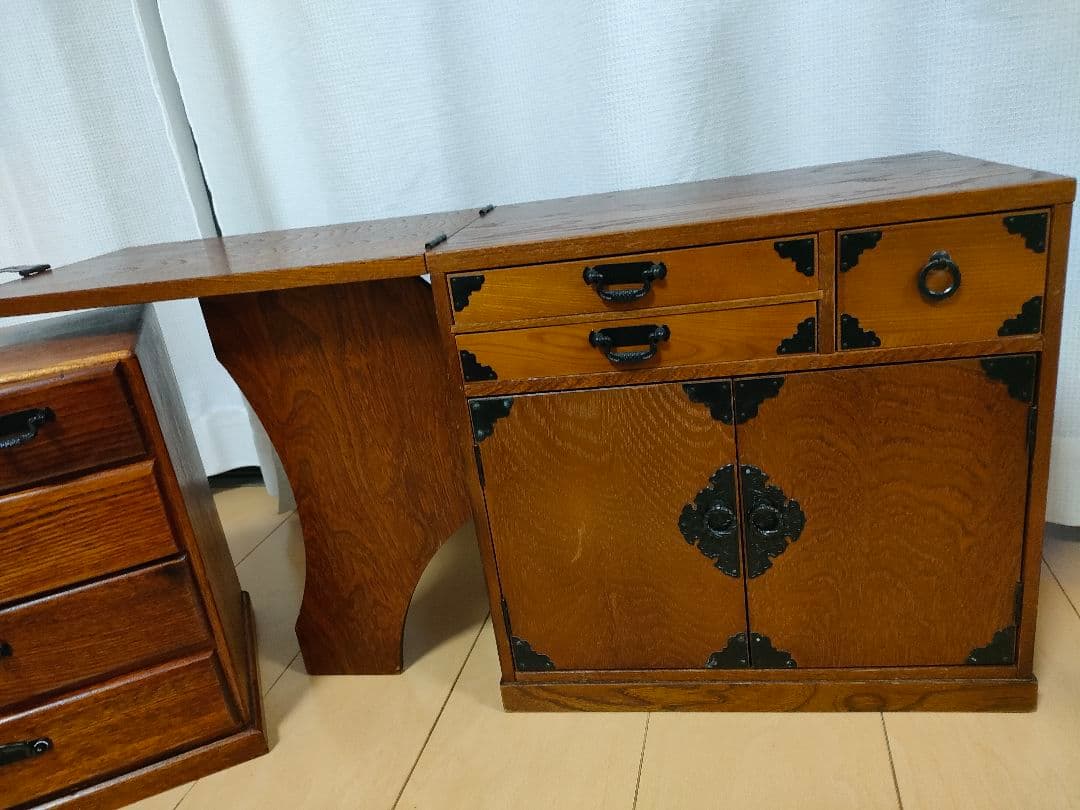 専用昭和レトロ☆　折りたたみ式文机/作業台　折りたたみミシン台　木製