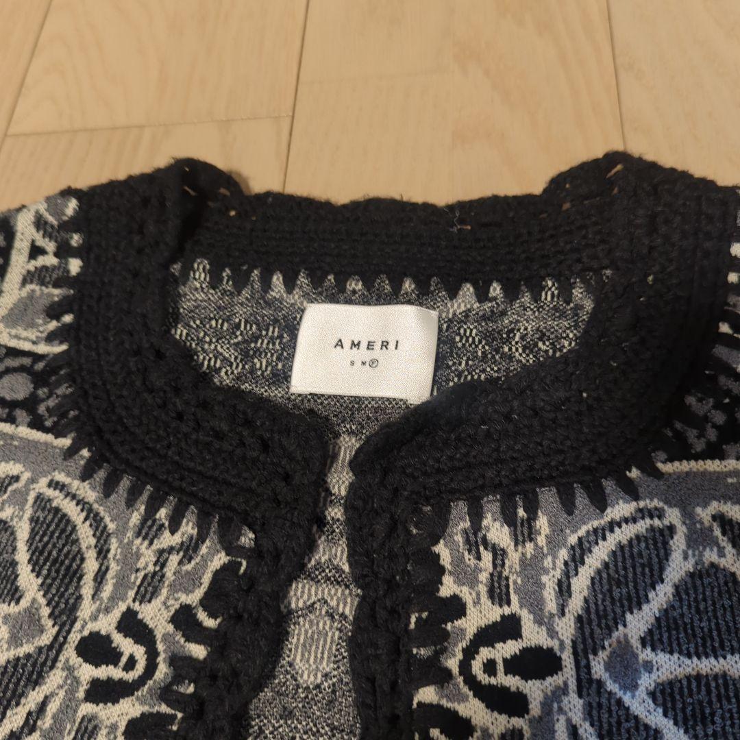 Ameri　RUG PATTERN KNIT JACKET