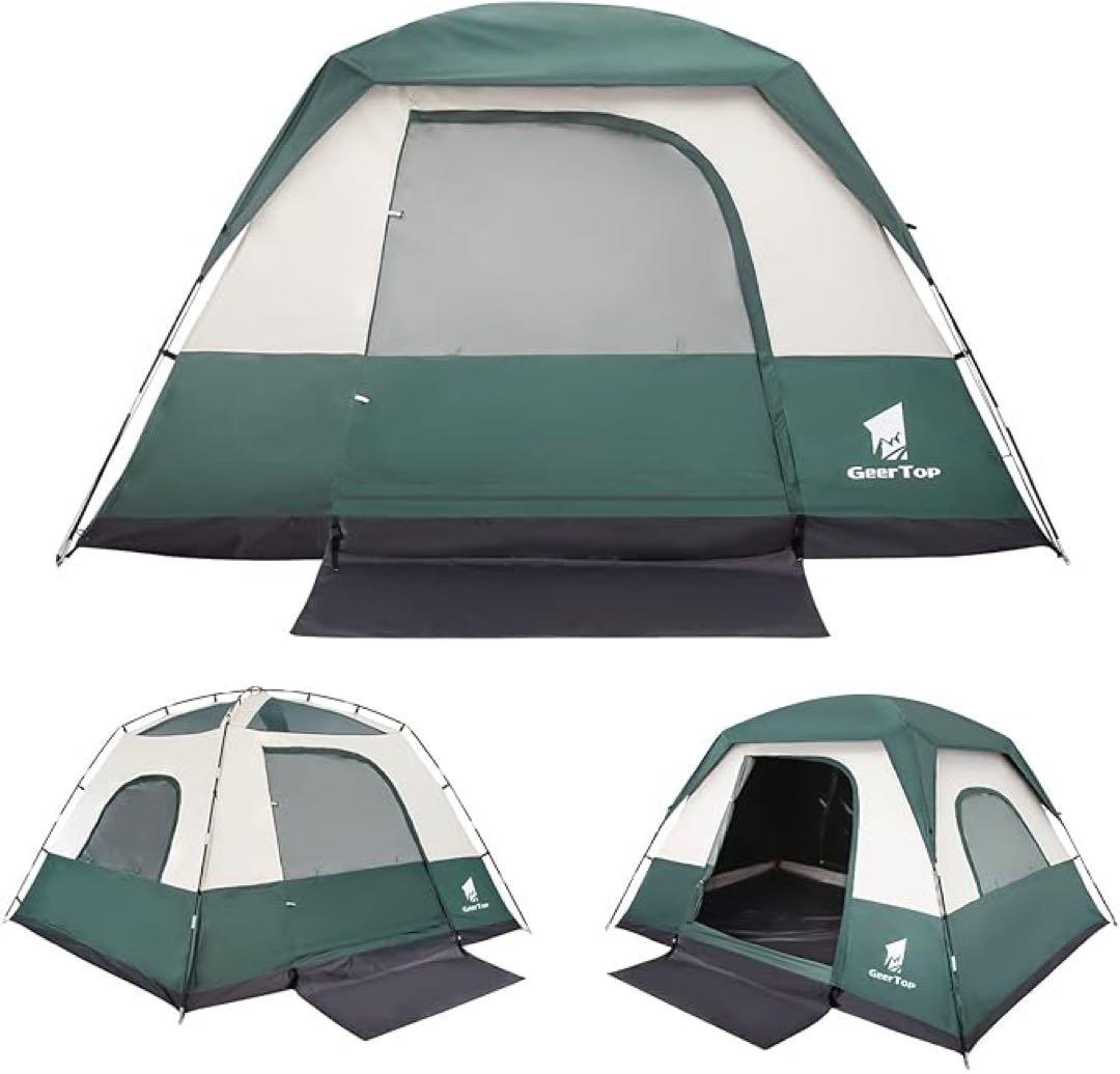 GEERTOP テント　4-6人用 大型 防災 アウトドア キャンプ ギアトップ