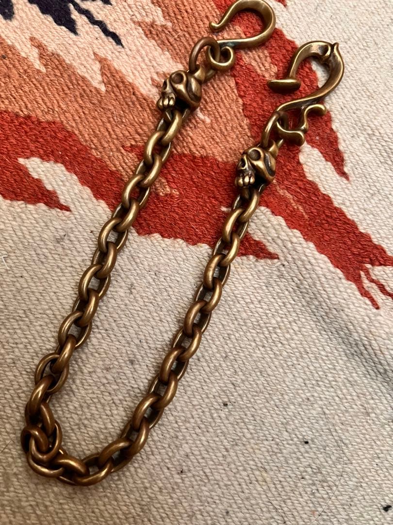 真鍮 ウォレットチェーン　　重厚なデザイン