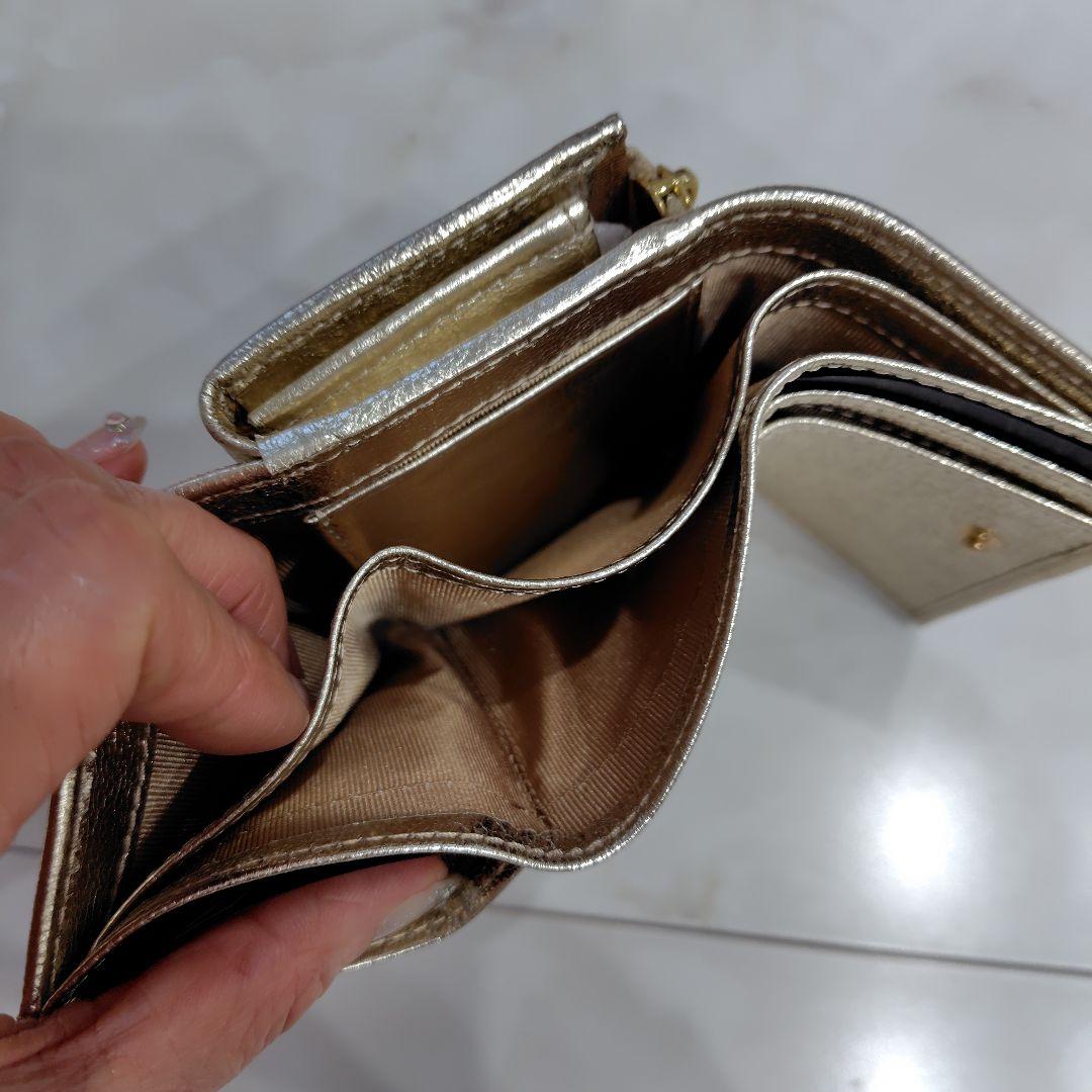 新品　未使用Gianni Chiarini ゴールド 三つ折り財布