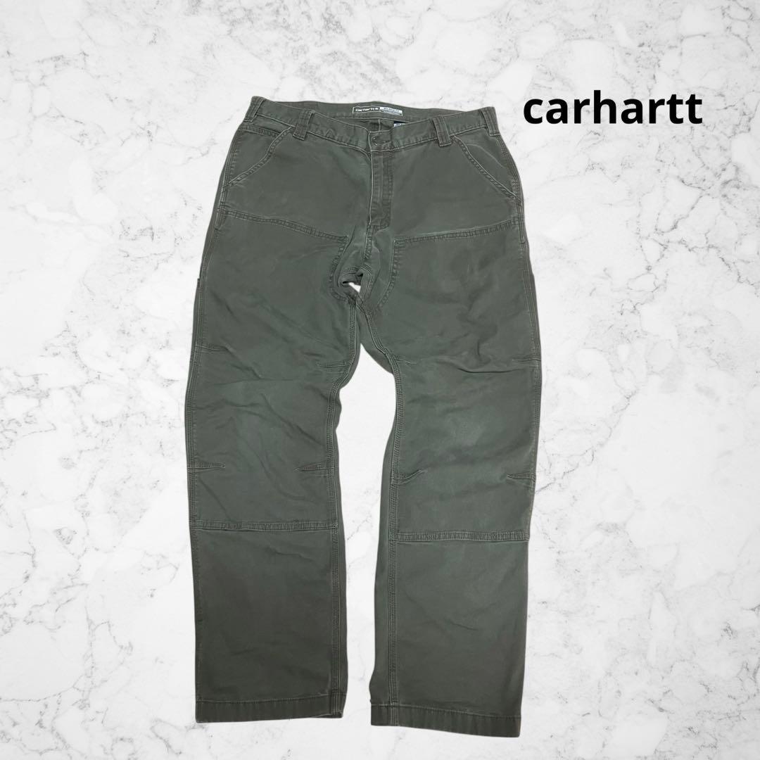 な*せ様 carhartt ダブルニー　ワークパンツ　リラックスフィット　オリー