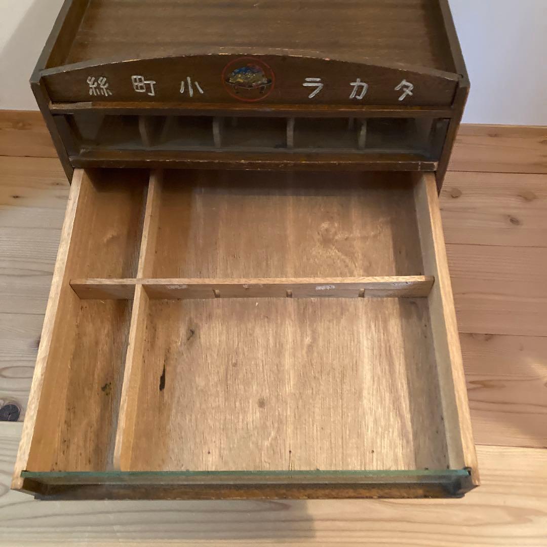 手芸店　什器　木製引き出し収納　￼骨董市