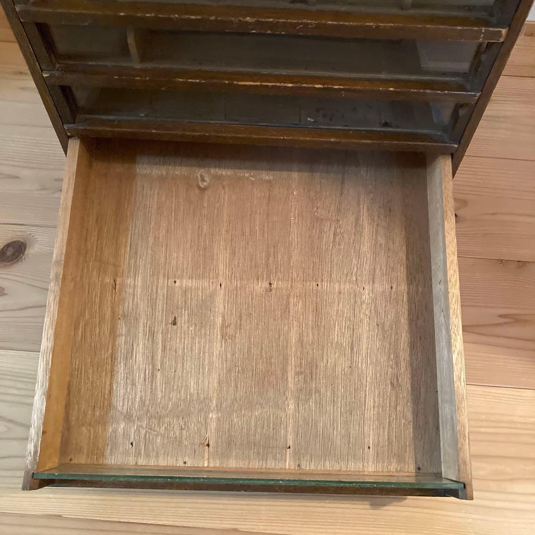 手芸店　什器　木製引き出し収納　￼骨董市