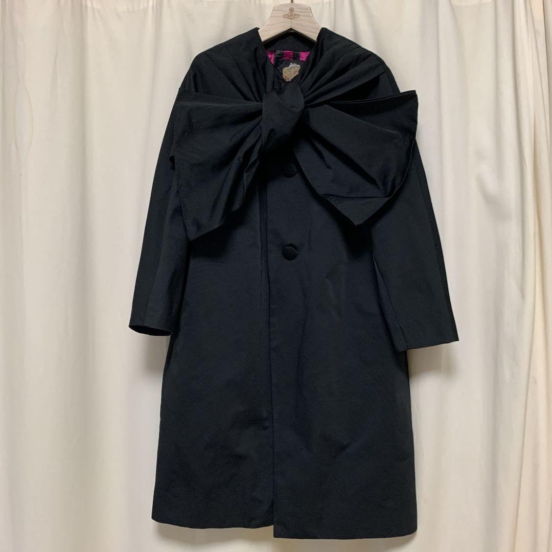 あちゃちゅむ リボン ロング コート ジャケット