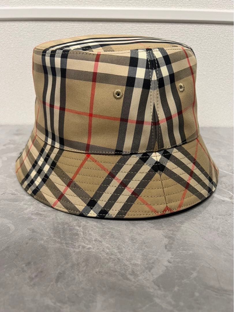 BURBERRY チェック テクニカルコットン バケットハット