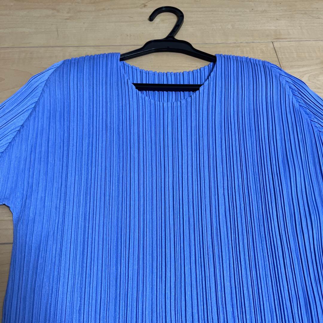PLEATS PLEASE(プリーツプリーズ) ロングTシャツ ブルー サイズ3
