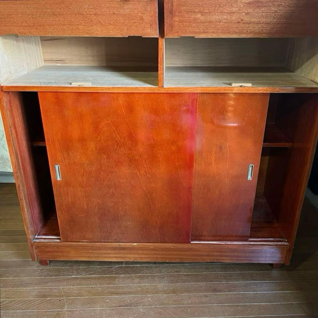 【アンティーク】木製 パタパタ下駄箱 靴箱 シューズボックス 収納棚 古民家