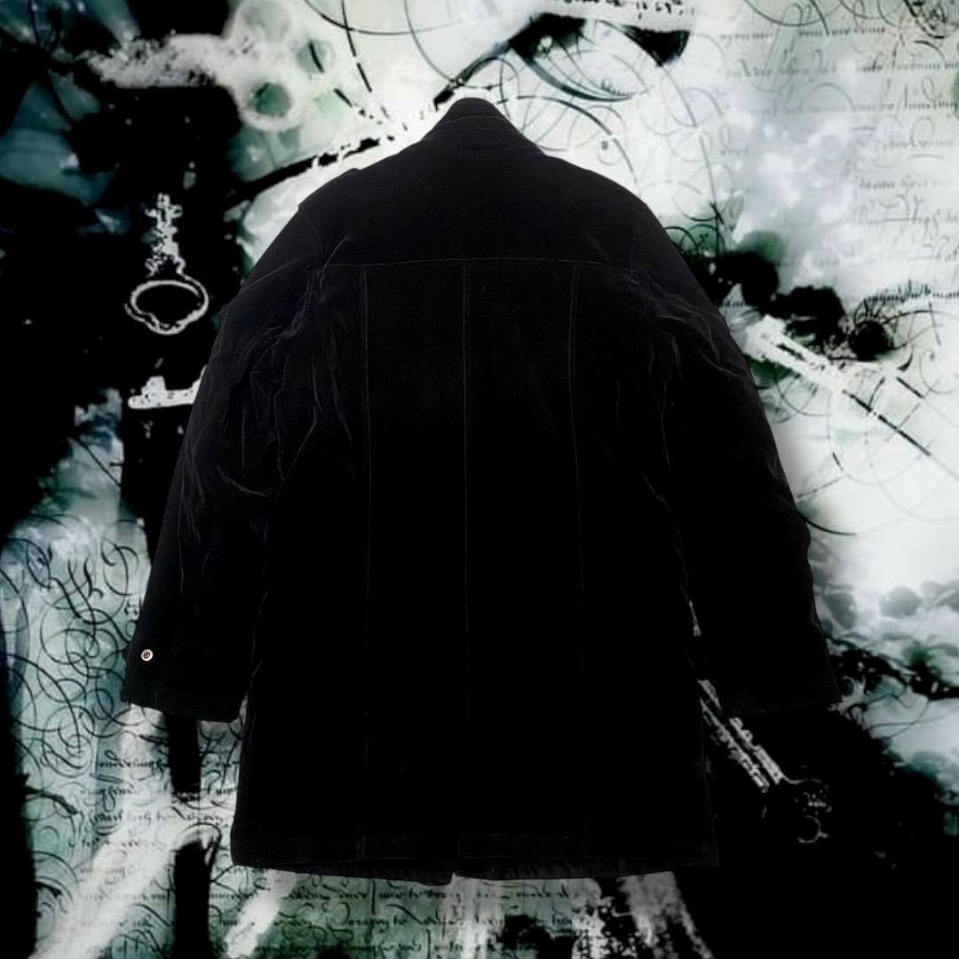 ネオお兄系 パンクy2k v系 ネックベルト ファスナー ギミック ベロアコート