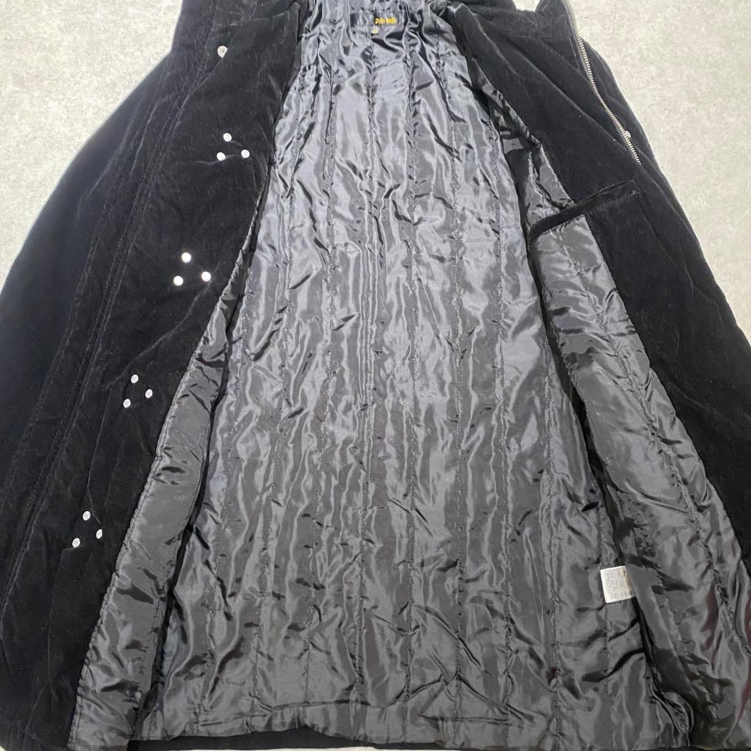 ネオお兄系 パンクy2k v系 ネックベルト ファスナー ギミック ベロアコート