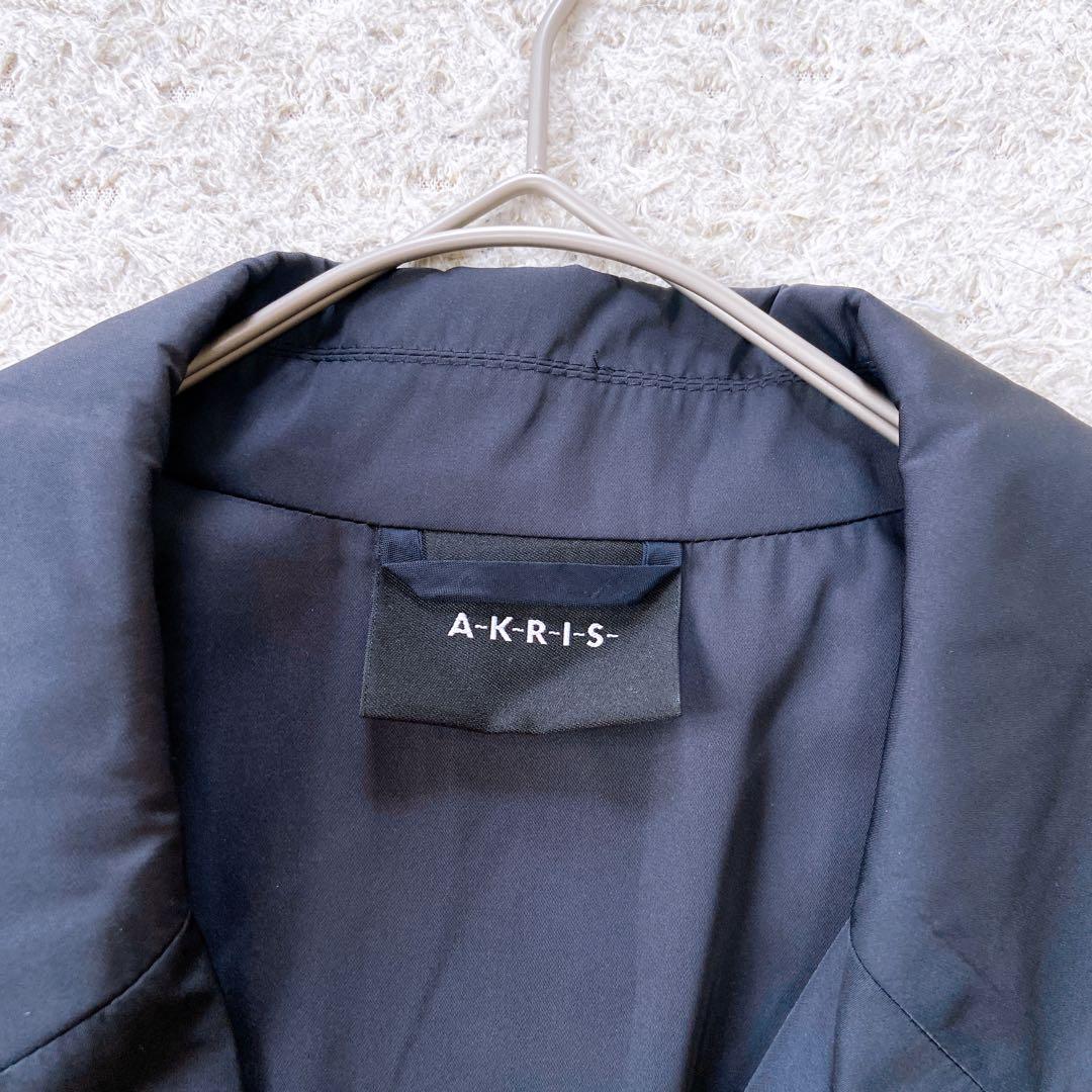 美品　アクリス　2way スプリングコート　ハーフコート　ブラック　M相当