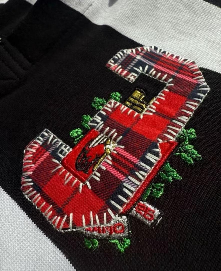 Supreme ストライプ長袖ポロシャツ 新品タグ付き