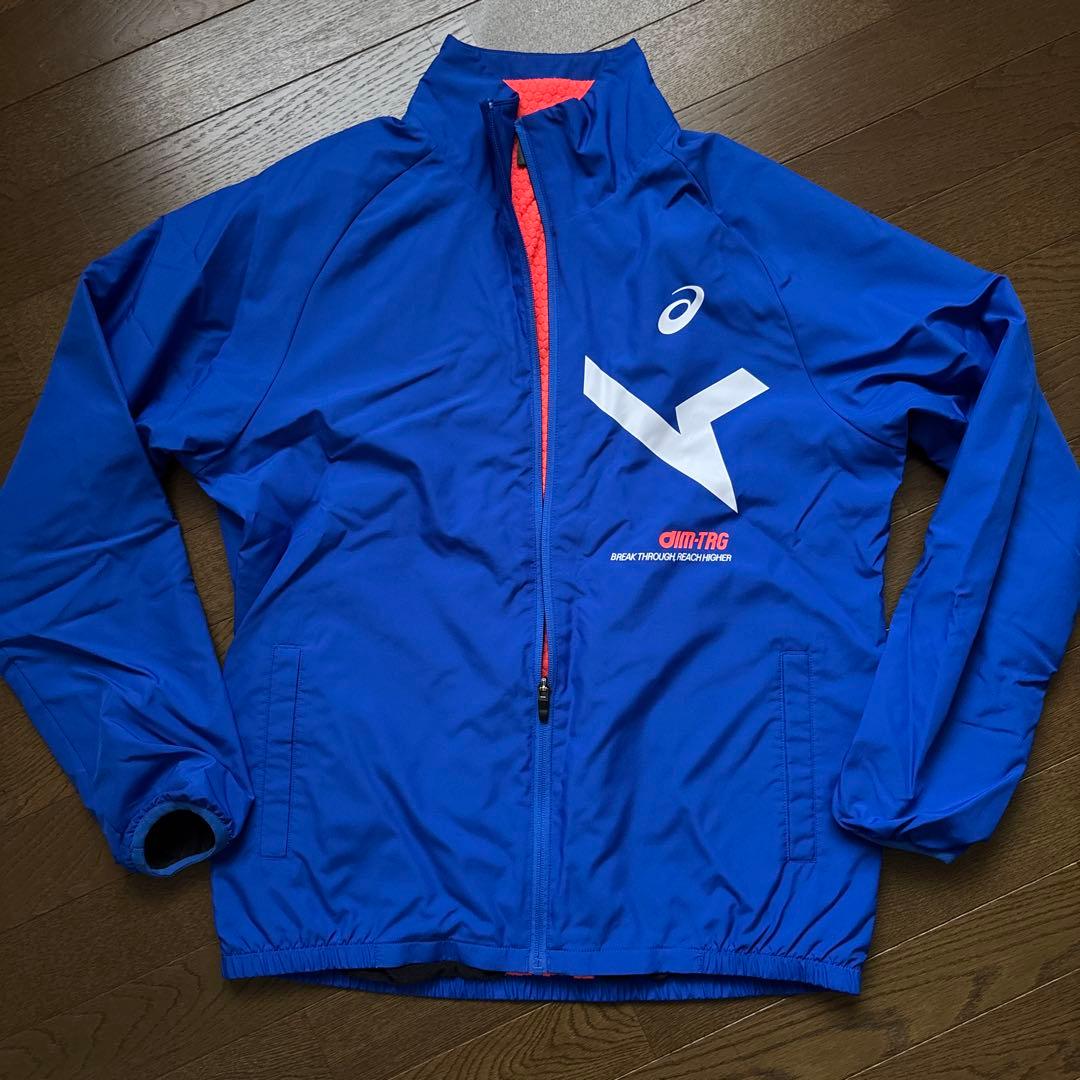 アシックス ウインドブレーカー 上下セット　メンズ　裏トリコット　セット販売です