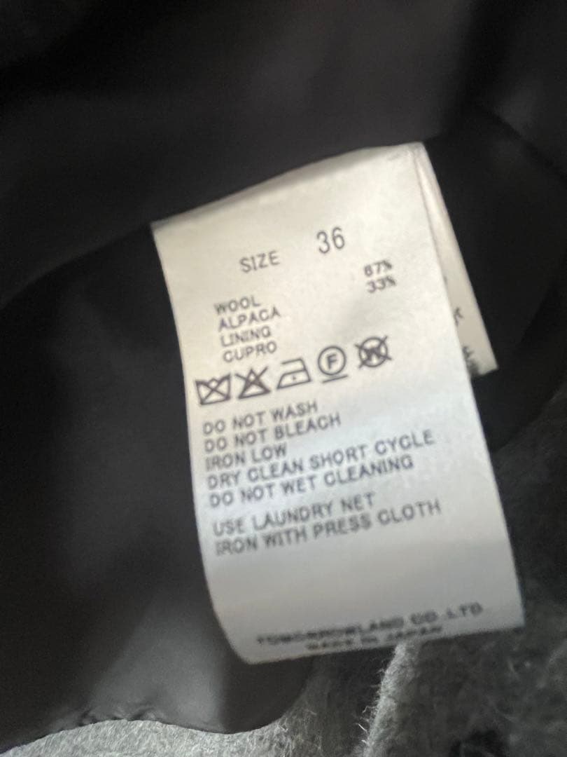 完売カラー　EDITION アルパカシャギー チェスターコート