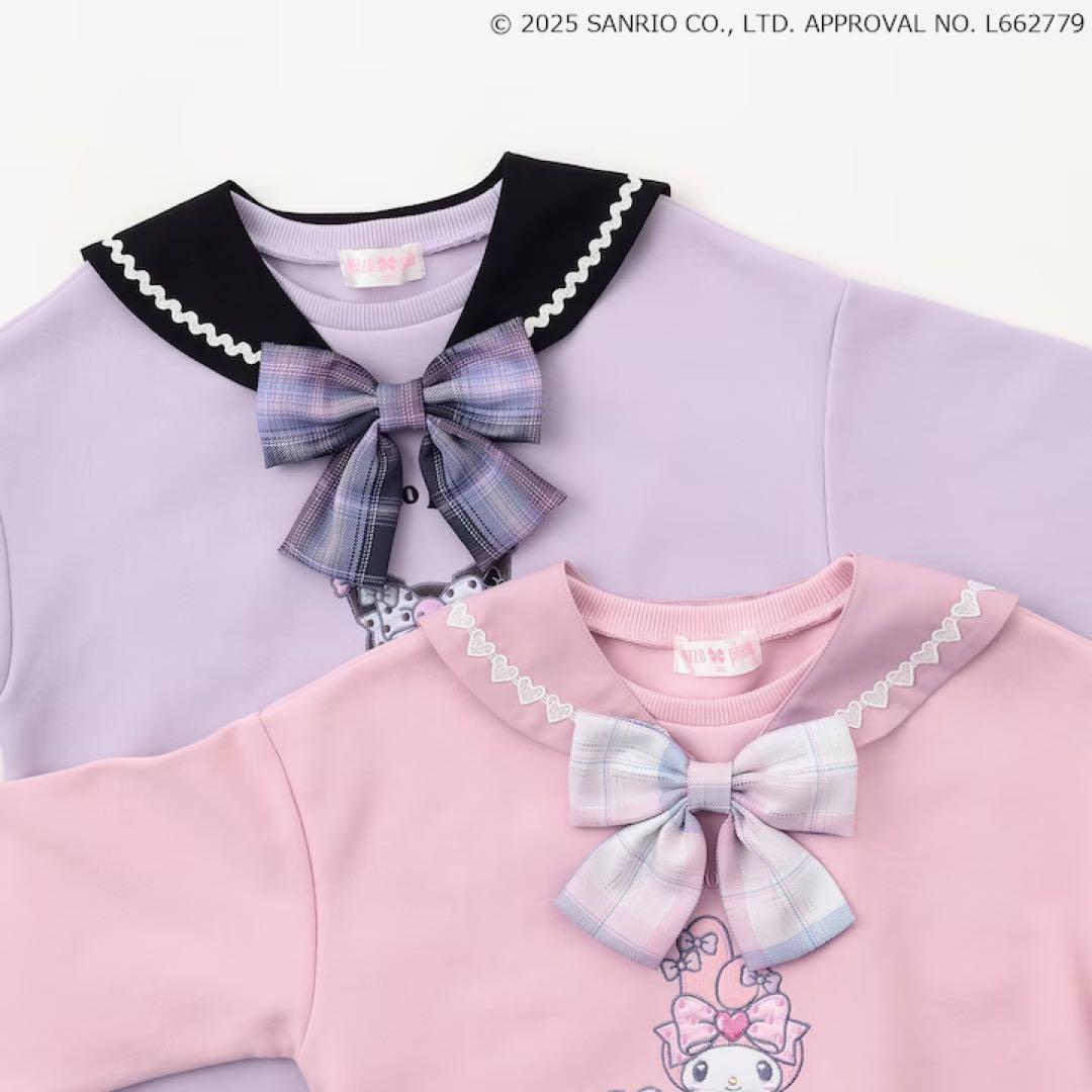 リ*す様 美品　メゾピアノ　マイメロディ　裾プリーツ2wayセーラーワンピース