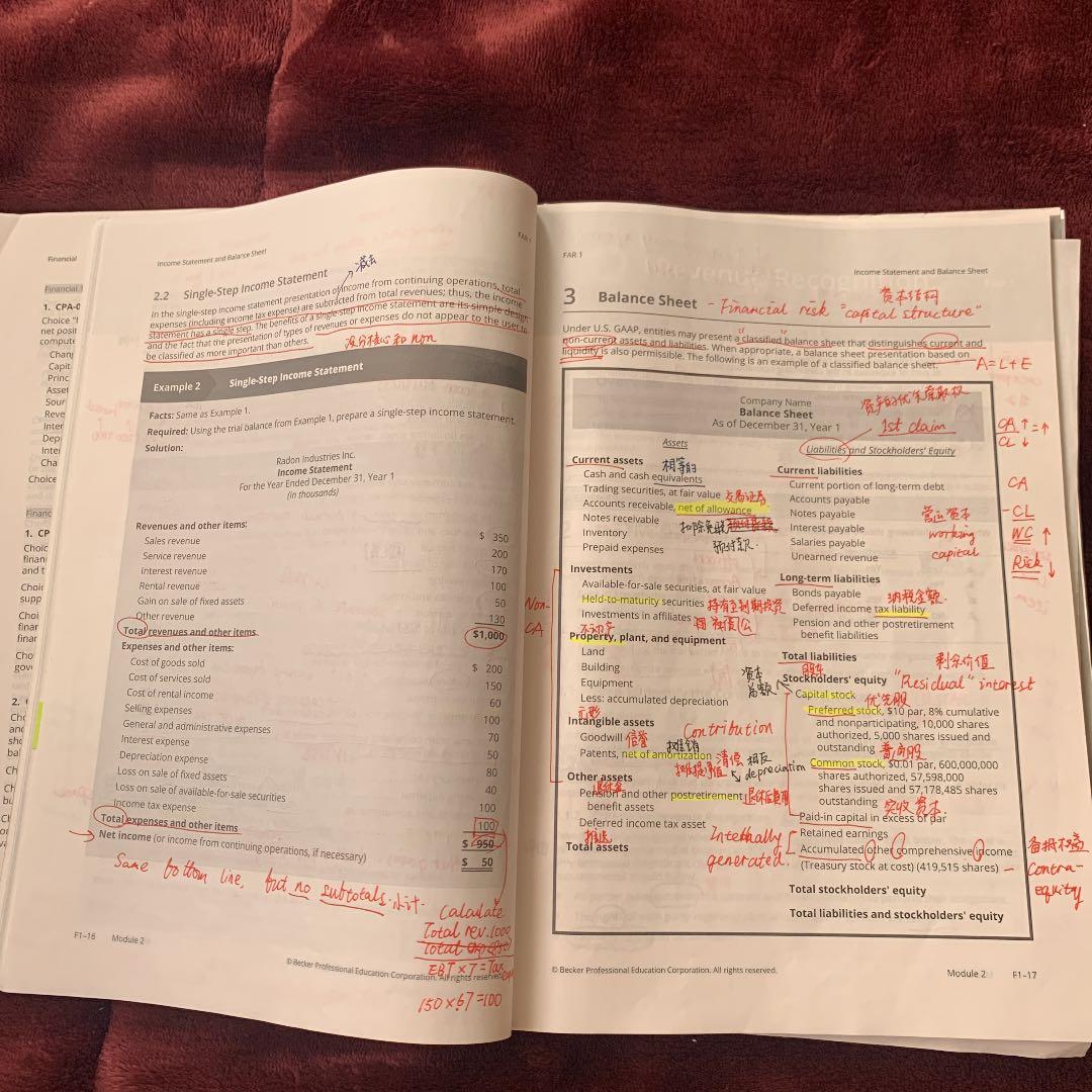 USCPA 教材 テキスト TAC Becker 2019年版