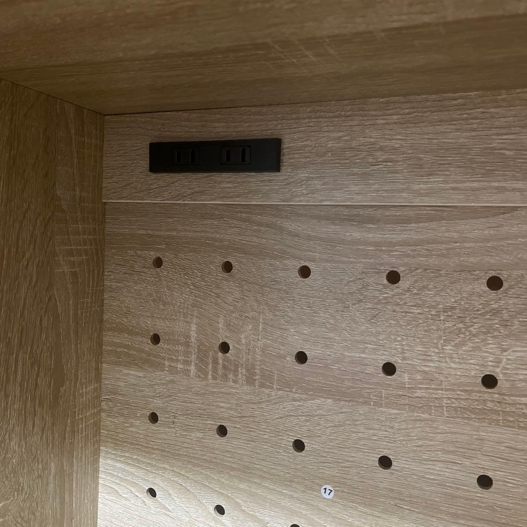 食器棚 収納棚 レンジ台 キッチン収納 ２口コンセント　組み立済 状態綺麗！