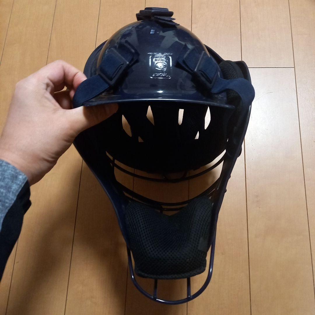 美品 HI-GOLD キャッチャーマスク ネイビー ホッケー型