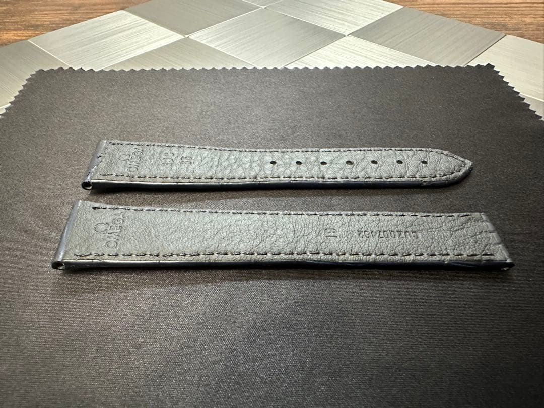 【純正品】OMEGA ネイビーアリゲーターレザーストラップ 19mm