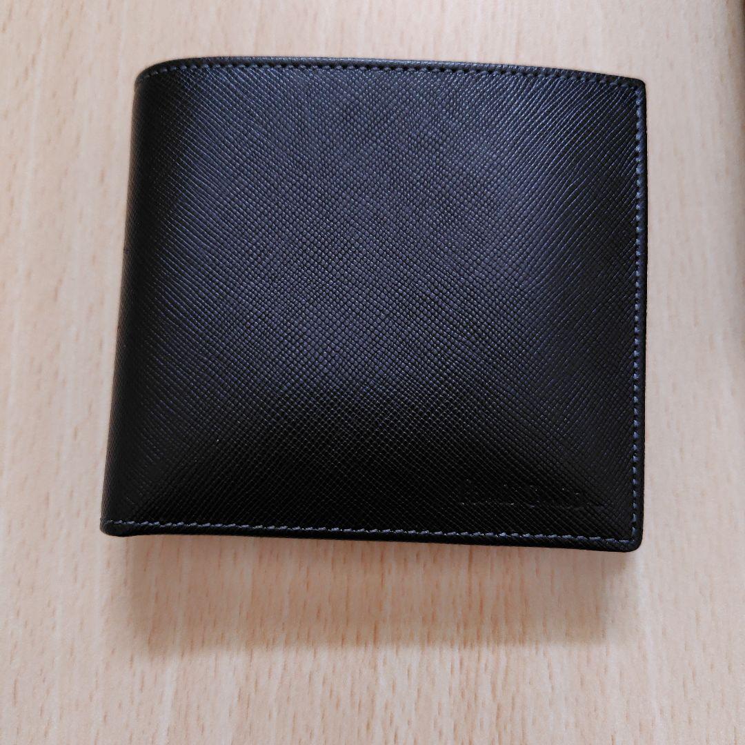 172. Paul Smith ブラック 二つ折り財布 箱付き